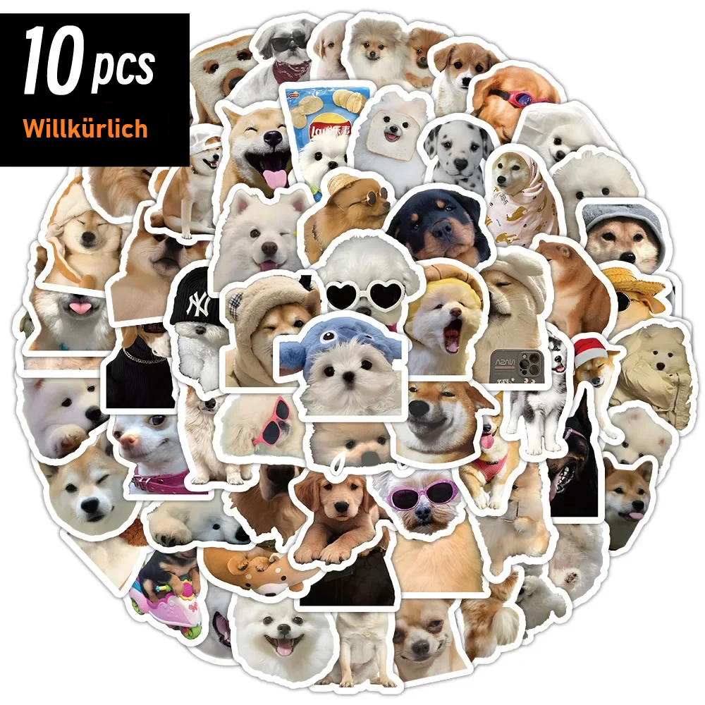 Hunde-Sticker Set – Lustige Cartoon-Aufkleber für Kinder (10/50/100 Stück)