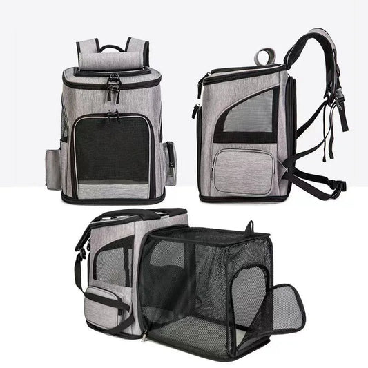 Atmungsaktiver Katzen-Rucksack – Faltbare Transporttasche mit großem Fassungsvermögen für Katzen & Hunde