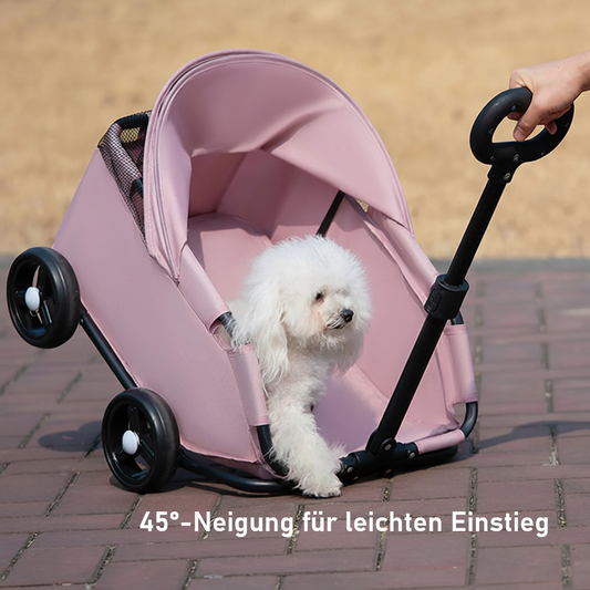 Tierkinderwagen – Faltbar, 4 Räder & Sonnendach für kleine Hunde & Katzen