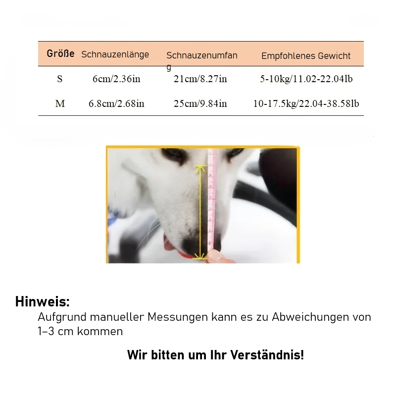Hundemaulkorb aus weichem Silikon – atmungsaktiv, für kleine & mittelgroße Hunde