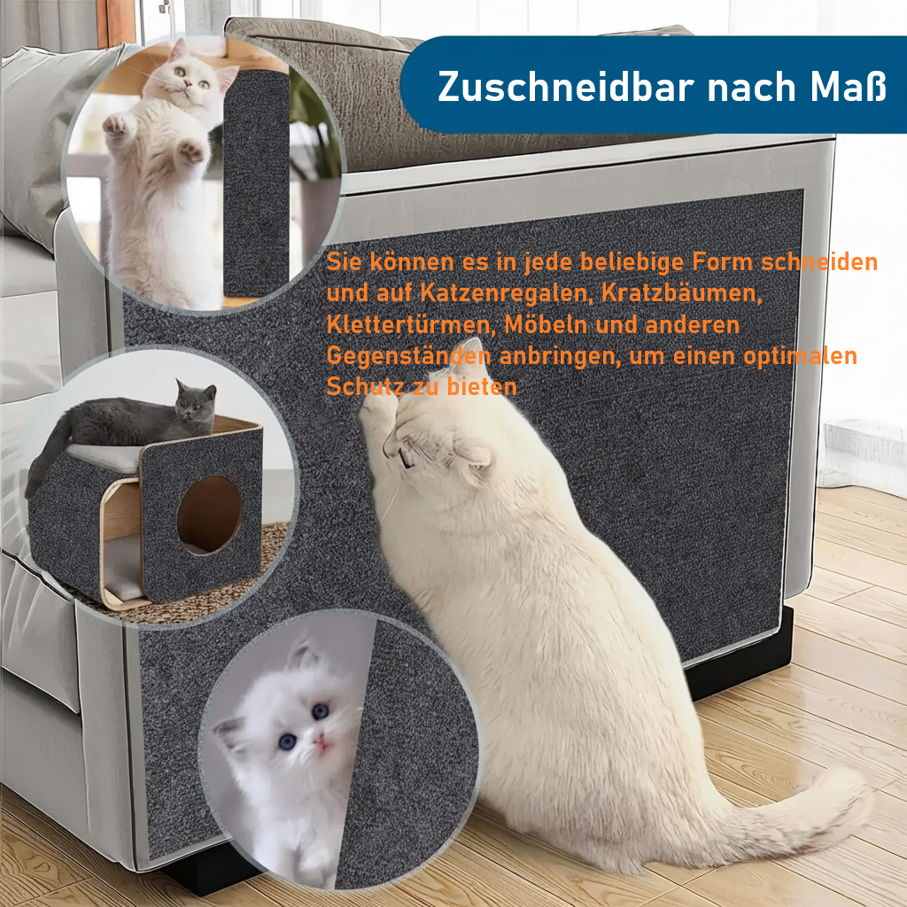 Katzenkratzmatte Selbstklebend & Zuschneidbar – Sofaschutz in 7 Farben & 8 Größen