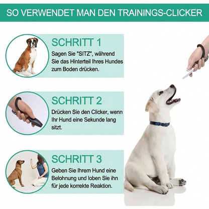 Hunde-Clicker & Trainingspfeife – Klicker für Hunde und Katzen mit Schlüsselring