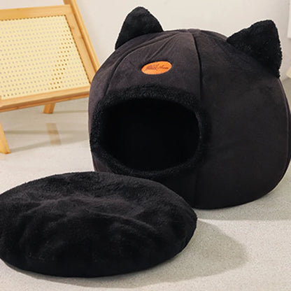 cat bed black velopaws