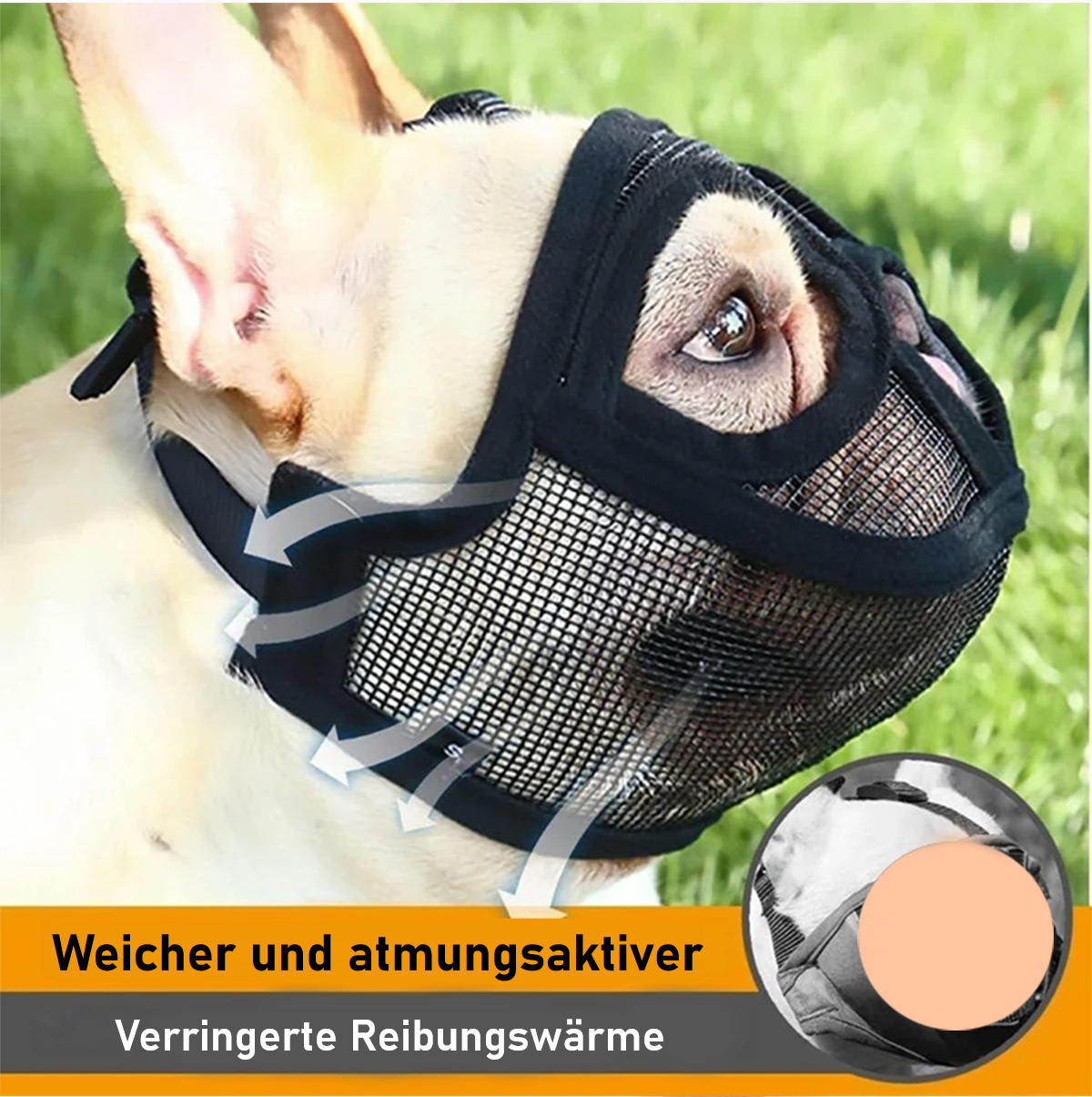 Hundemaulkorb aus Nylon – verstellbar, atmungsaktiv, Anti-Beißen & Anti-Bellen