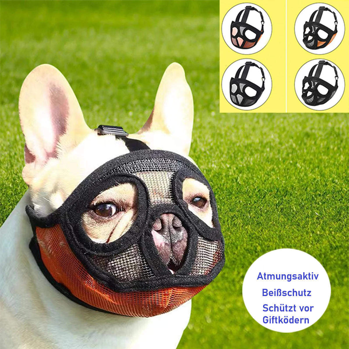 Hundemaulkorb aus Nylon – verstellbar, atmungsaktiv, Anti-Beißen & Anti-Bellen