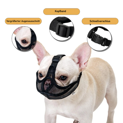 Hundemaulkorb aus Nylon – verstellbar, atmungsaktiv, Anti-Beißen & Anti-Bellen